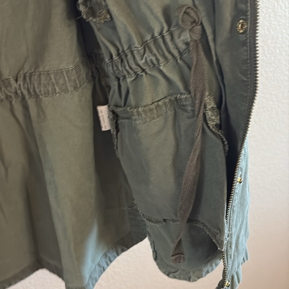 The Story Hooded Army Green Military Style Jacket with Patches/ Size Small - Picture 11 of 12